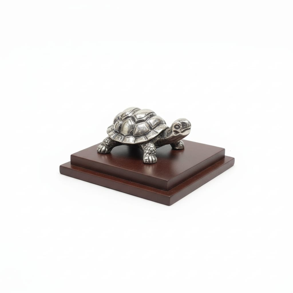 Prosperity Silver Tortoise Idol